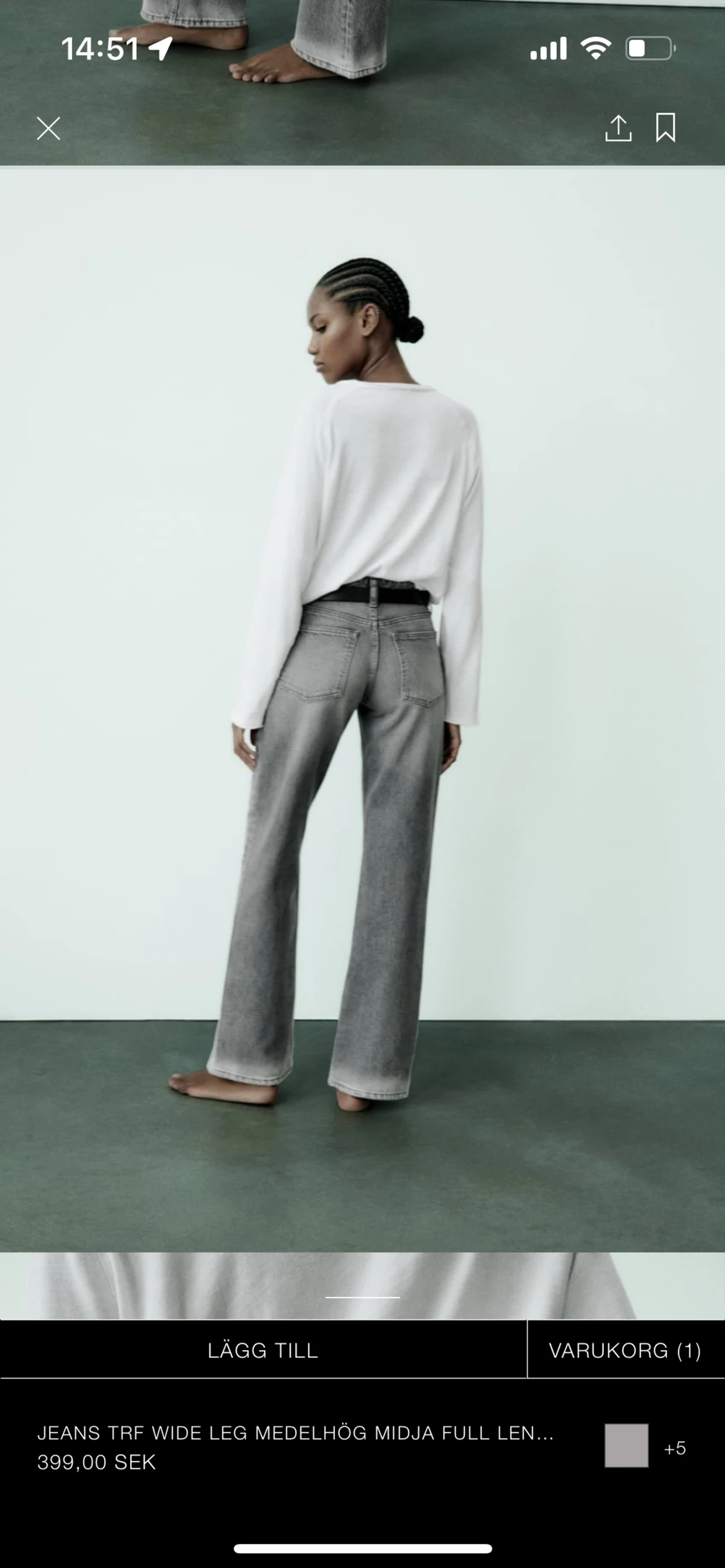 gråa zara jeans - 91