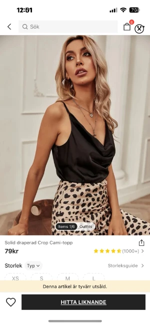 Festtopp - Svart festligare linne