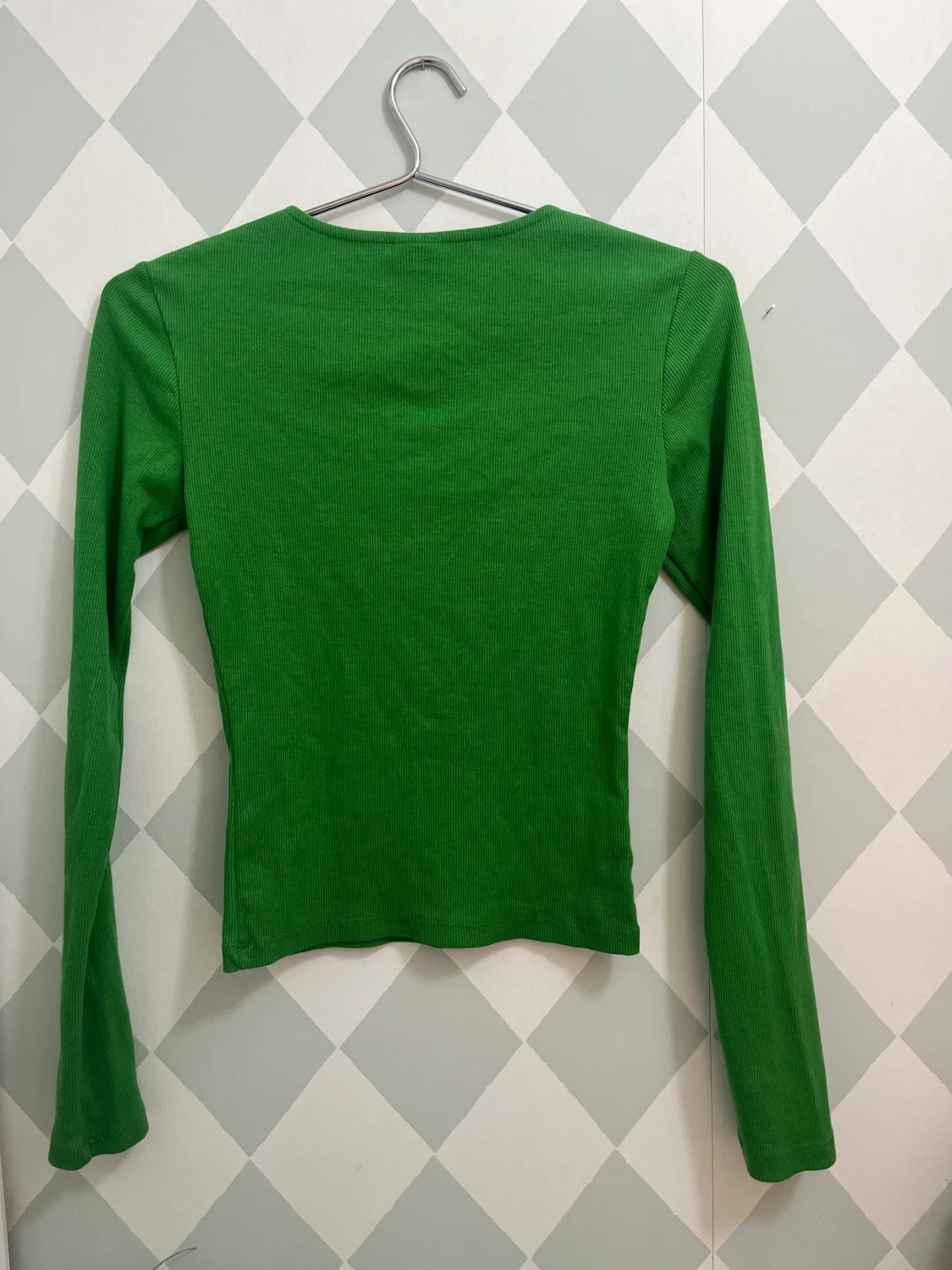 Grön ribbad tröja - 90