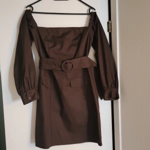Brun klänning  - Oanvänd klänning strl 36. Dragkedja i ryggen. 