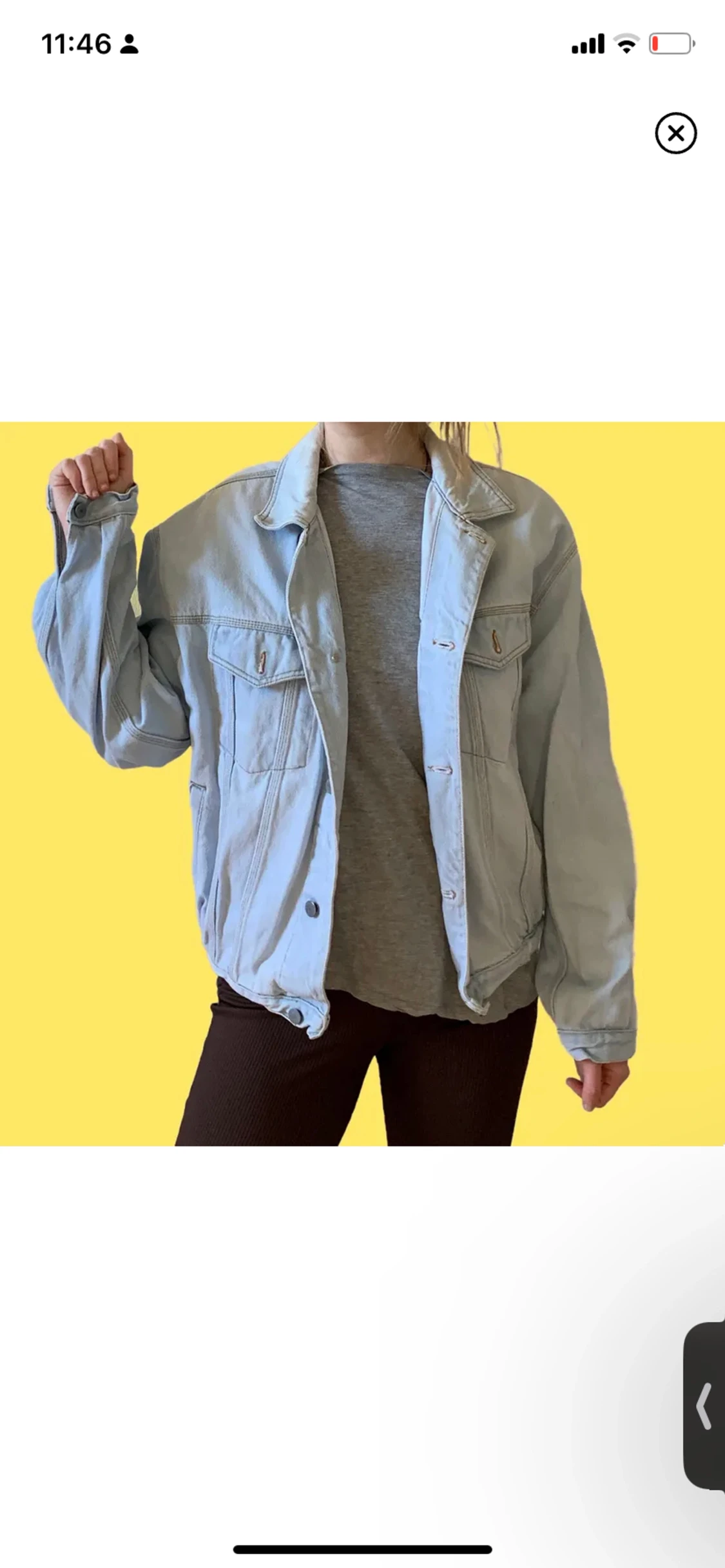 Vintage jeansjacka oversized unisex  - 1