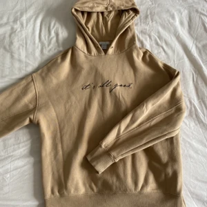 brun/beige hoodie - gullig hoodie från Amisu (New Yorker) strl M. i bra skick, men har dock inga snören tyvärr. 
