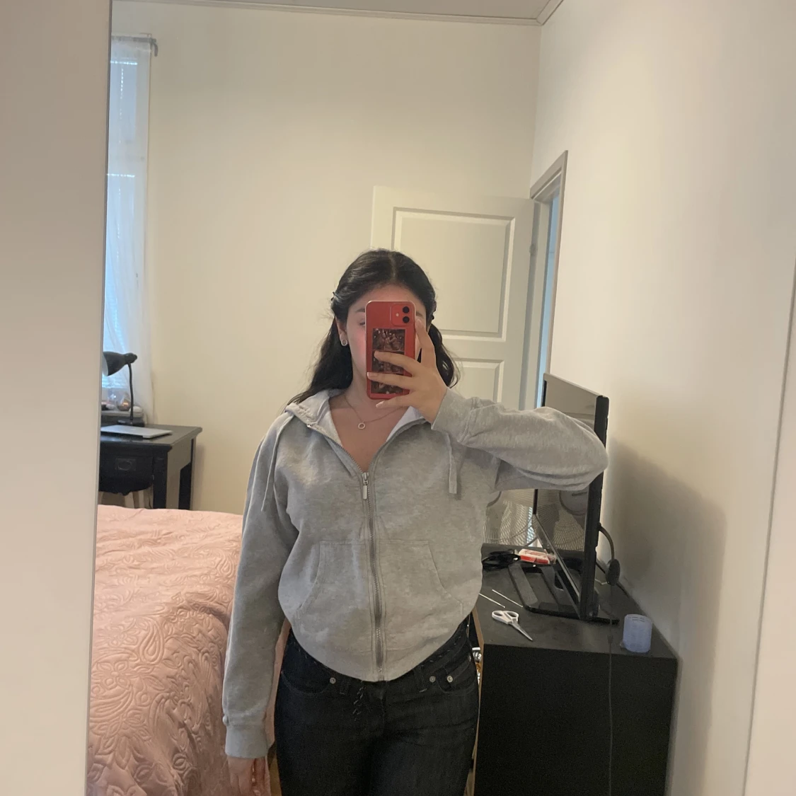 Hoodie med dragkedja