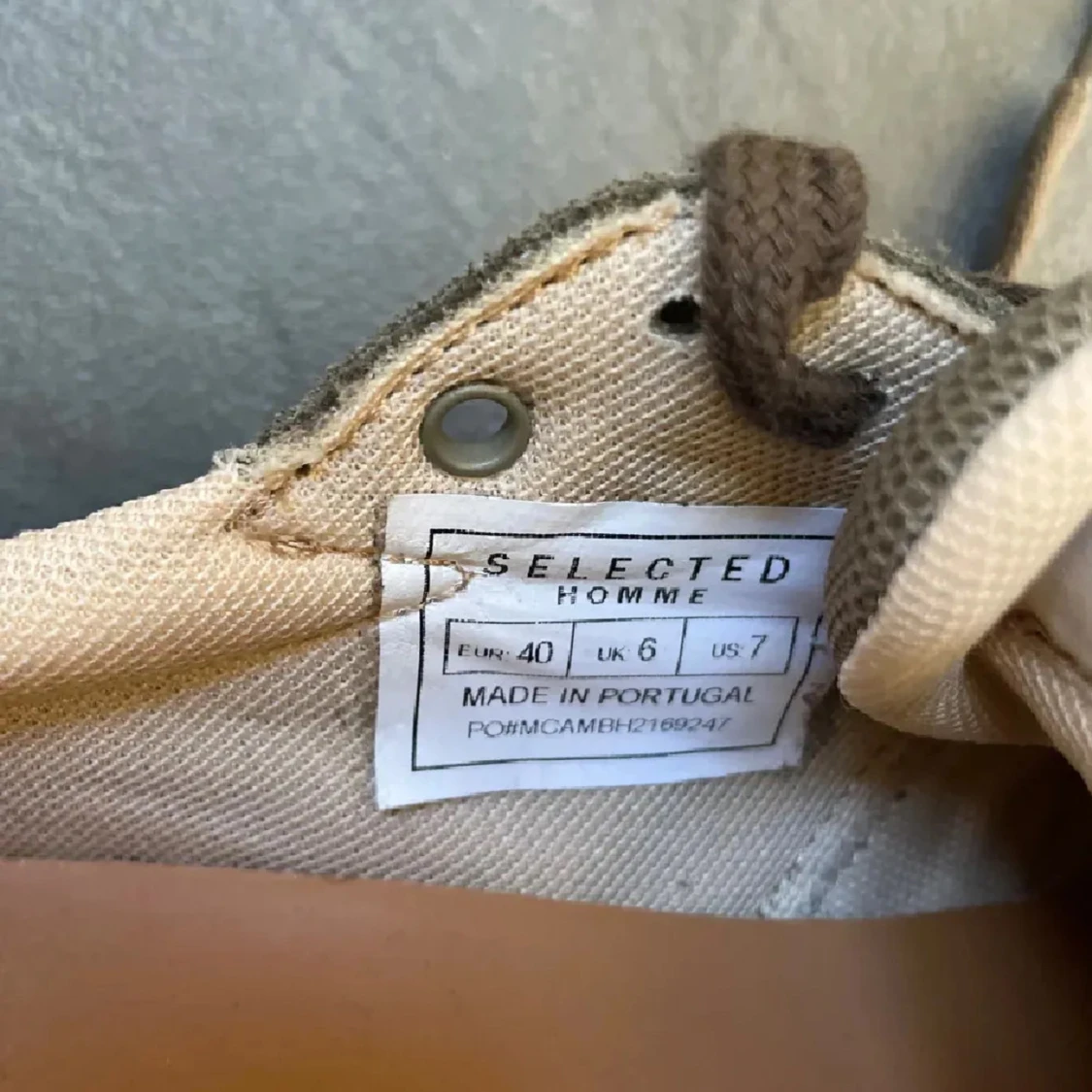 Selected Homme sneakers i beige och grönt  - 2