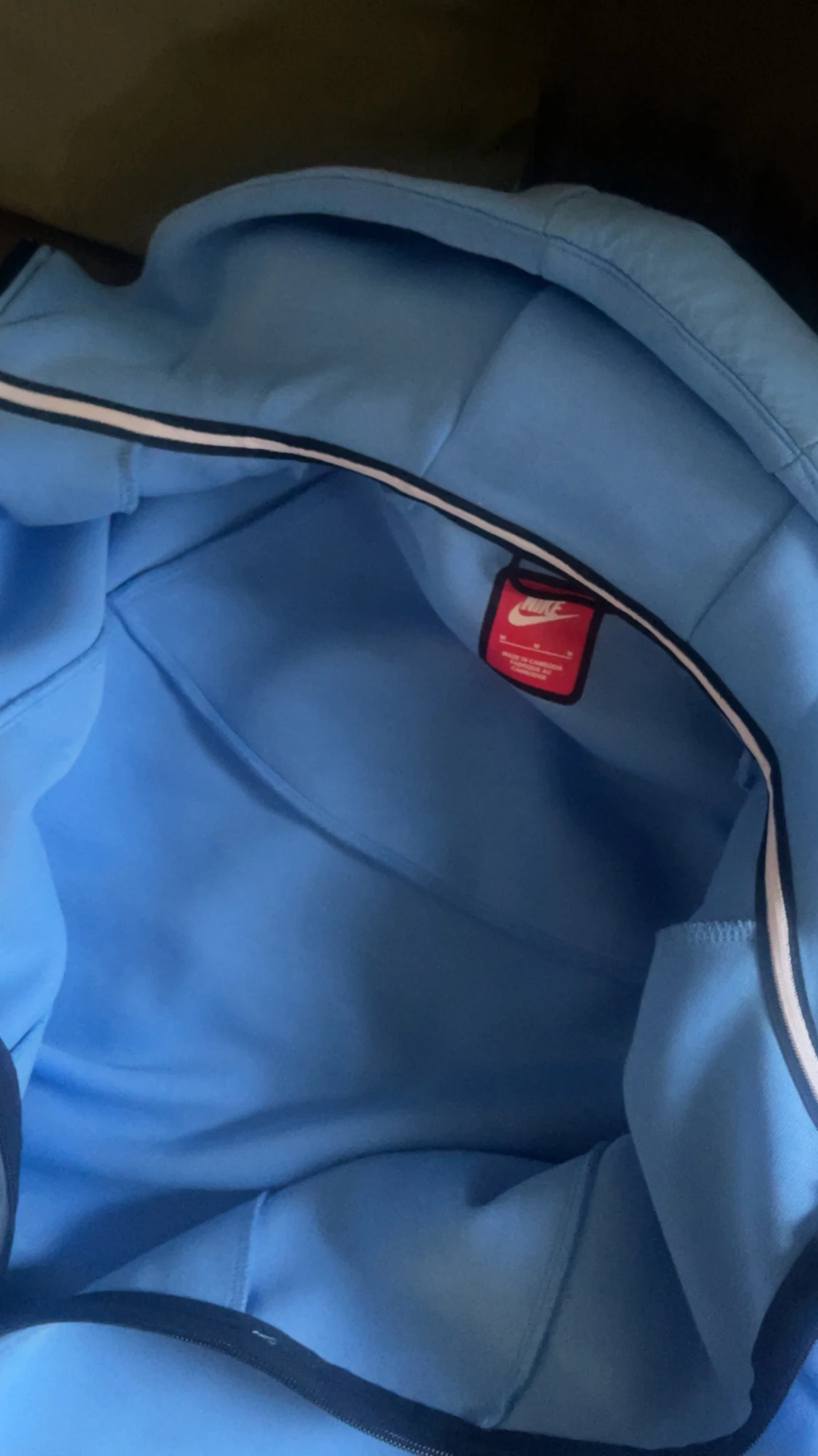 Nike ljusblå mjukisbyxor med snörning - 2