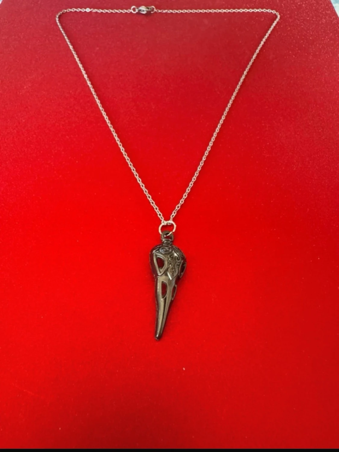 Silverhalsband svart döskalle  - 3