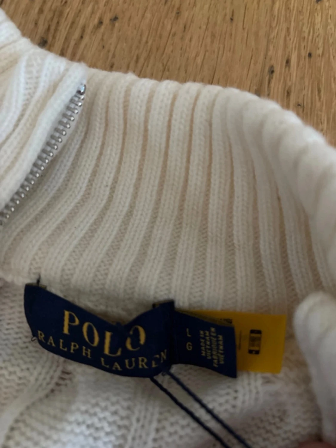 Vit stickad half zip-tröja Polo Ralph Lauren - 2