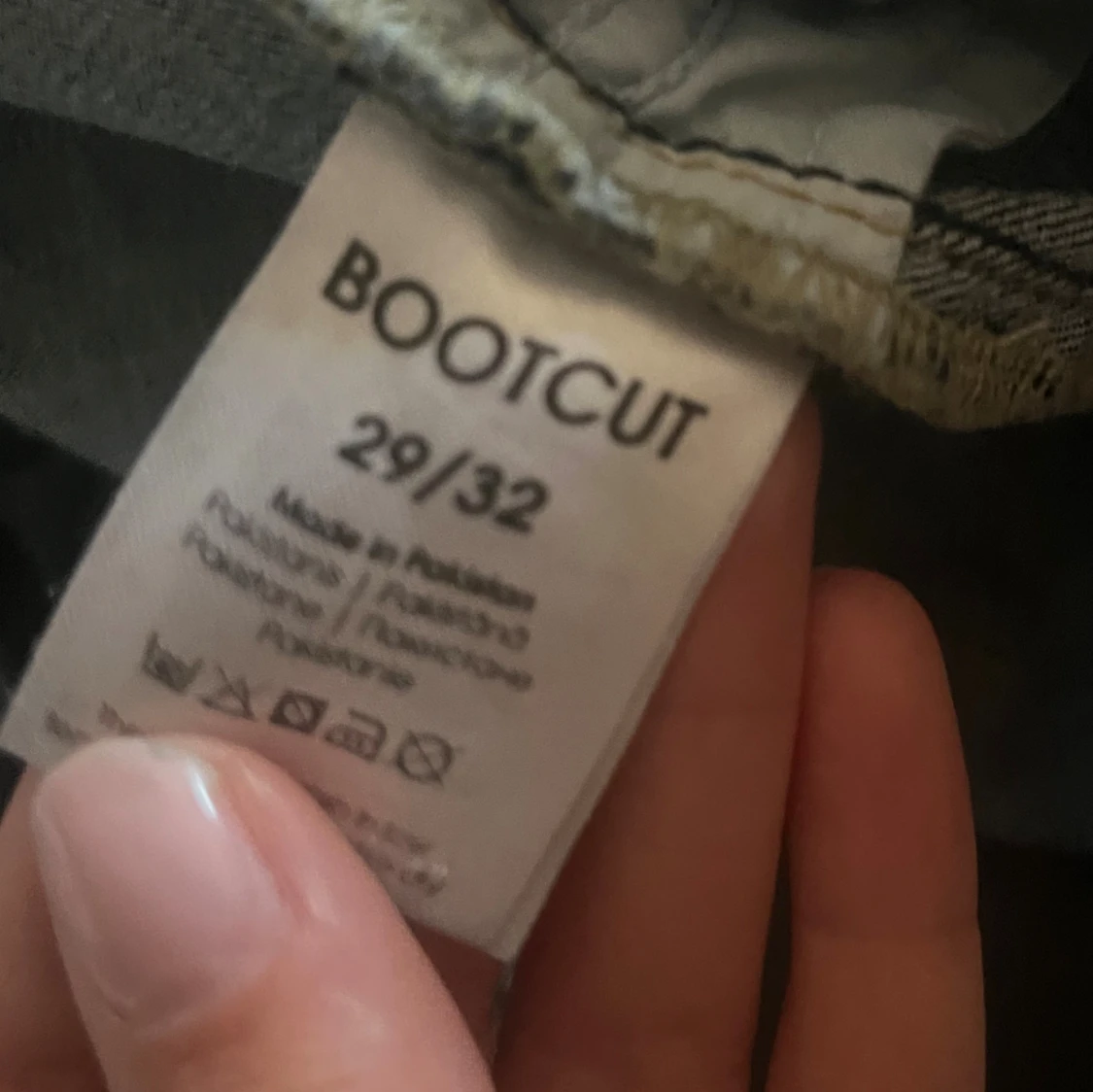 Mörkblå bootcut jeans från Lindex - 4