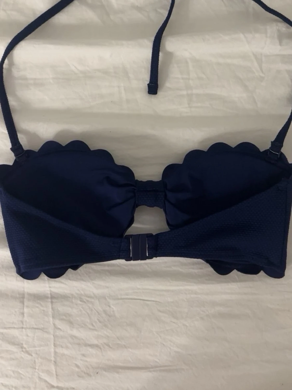 Mörkblå bandeau bikiniöverdel - 1