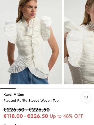 SÖKER! Vit topp från karen miller - Är jätte intresserad av denna top, om någon säljer denna i st xs skicka ett meddelande till mig.