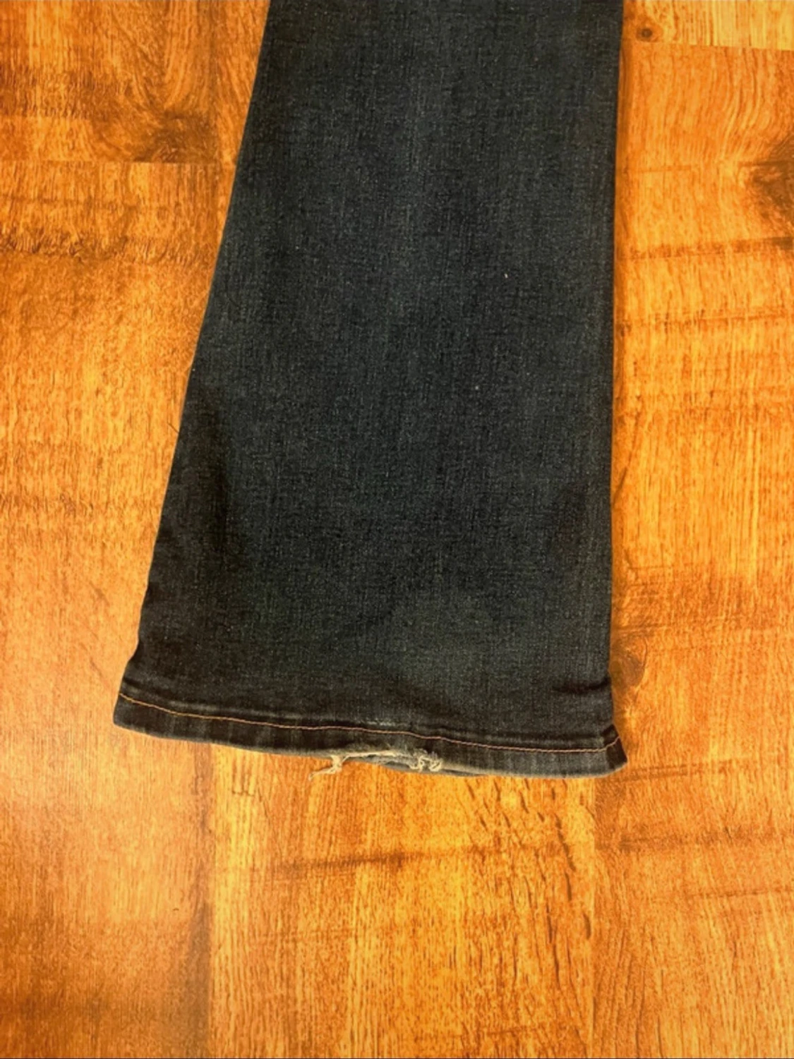 Mörkblå bootcut jeans med låg midja - 6