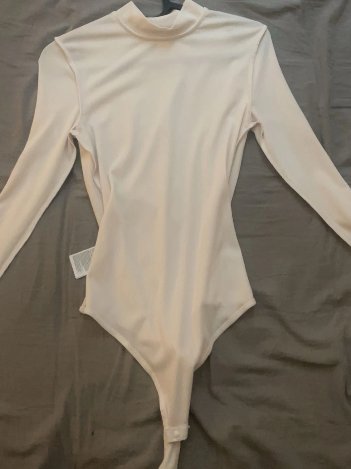 Vit långärmad polotopp body