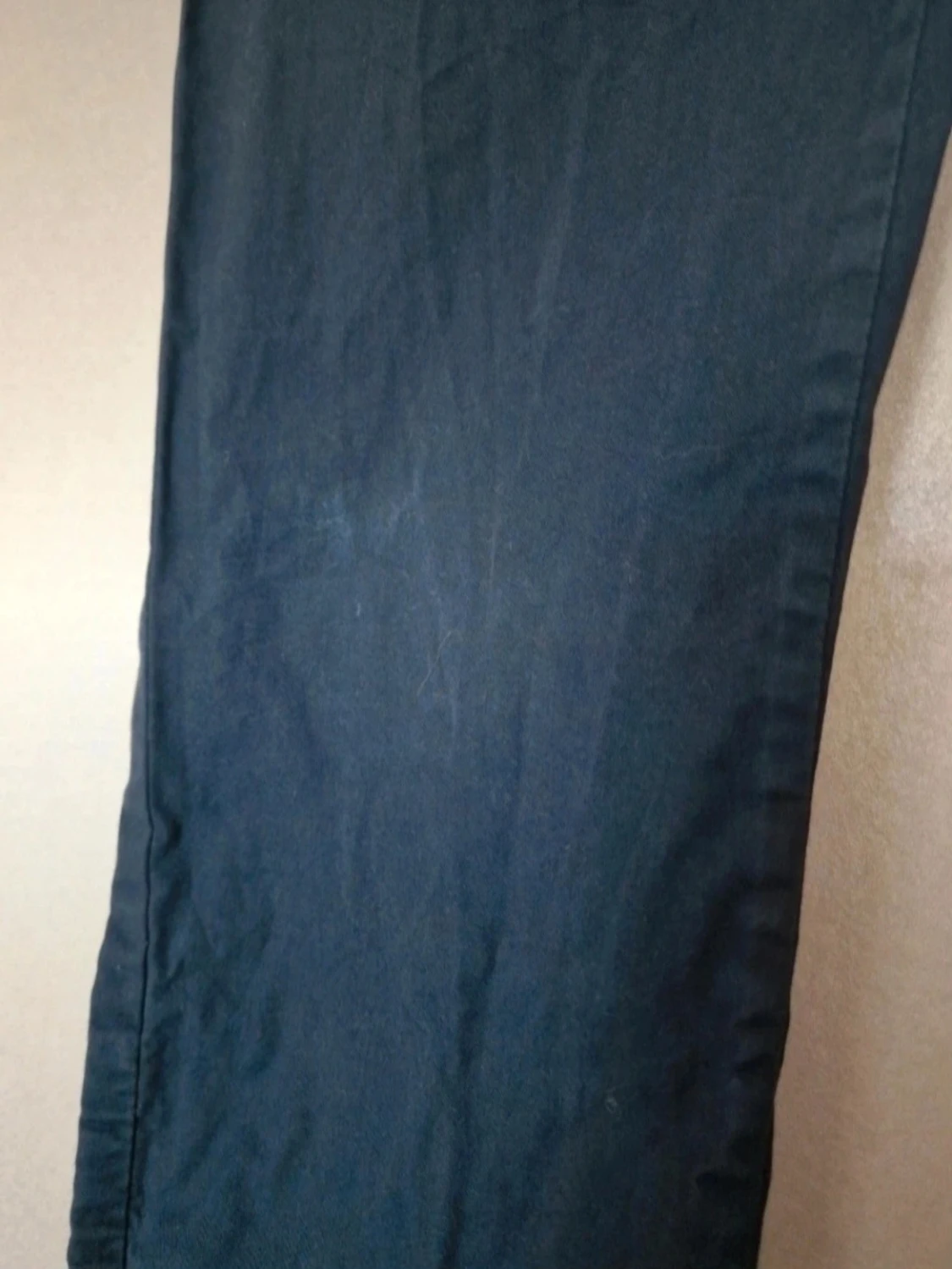 Mörkblå chinos i bomull - 1