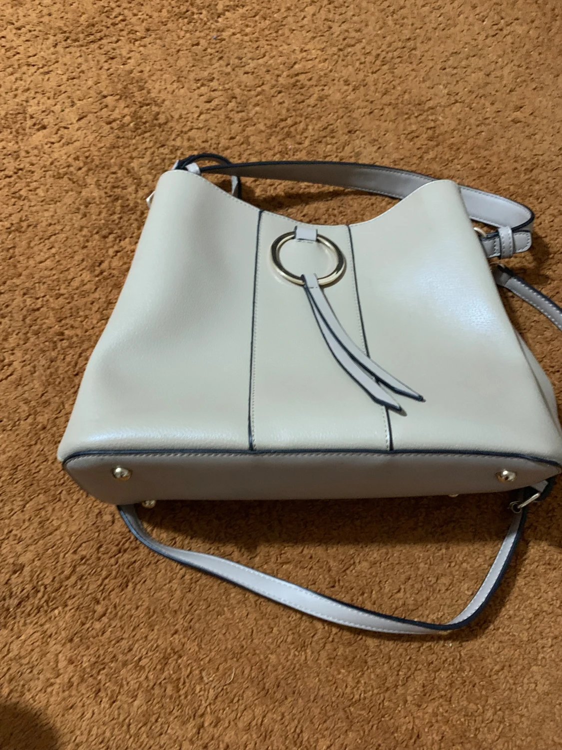 Beige och svart handväska + axelväska - 3