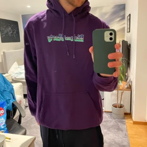 Rick and Morty hoodie från H&M - Säljer en lila Rick and Morty hoodie från H&M med tryck både fram och bak. Storlek M