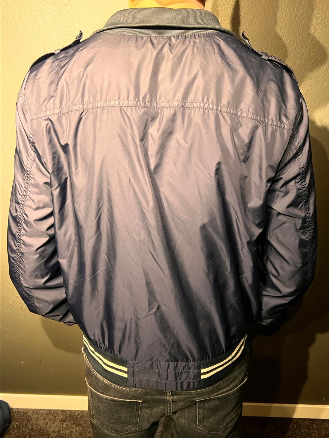 Blå Moncler vindjacka med fickor - 2