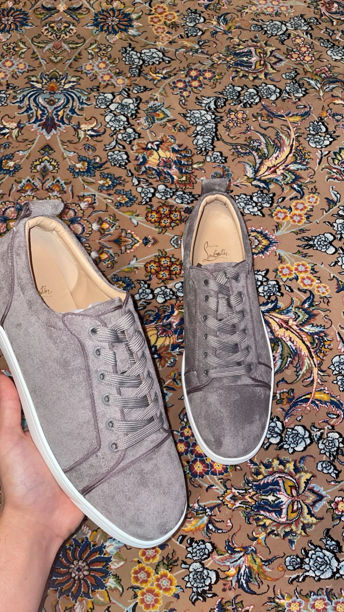 Christian Louboutin grå mockasneakers - 2