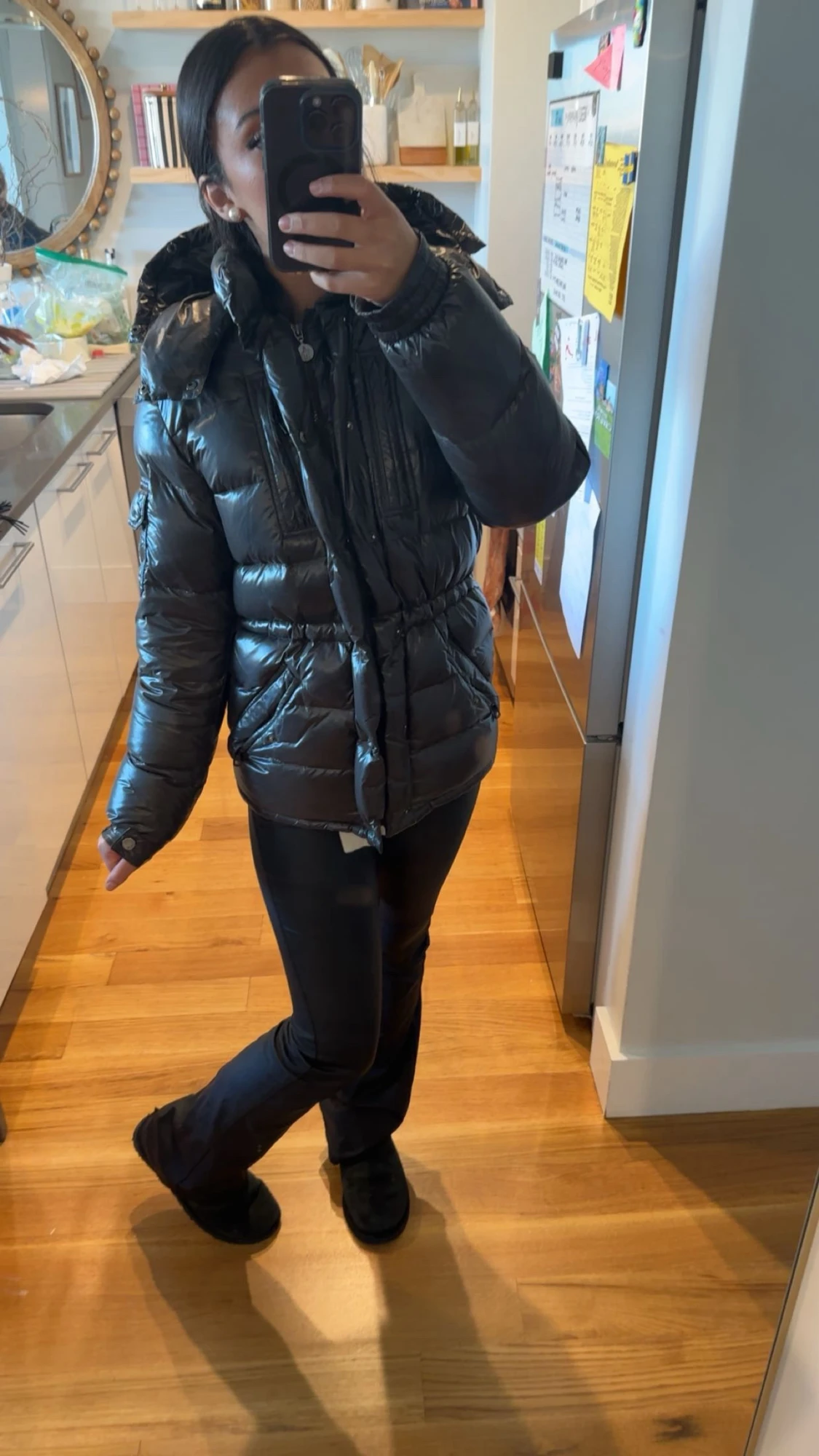 Svart pufferjacka från Moncler