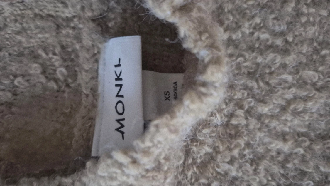 Beige fluffig stickad tröja Monki XS - 2