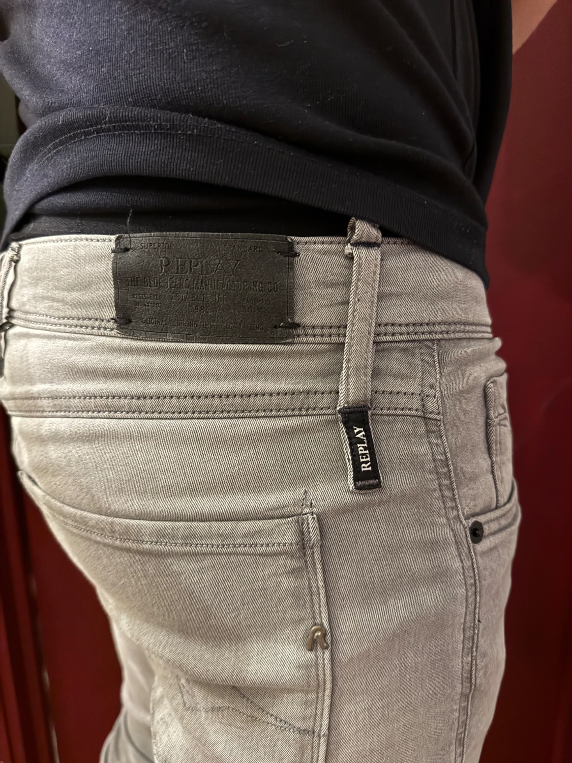 Replay ljusgrå slim jeans - 3