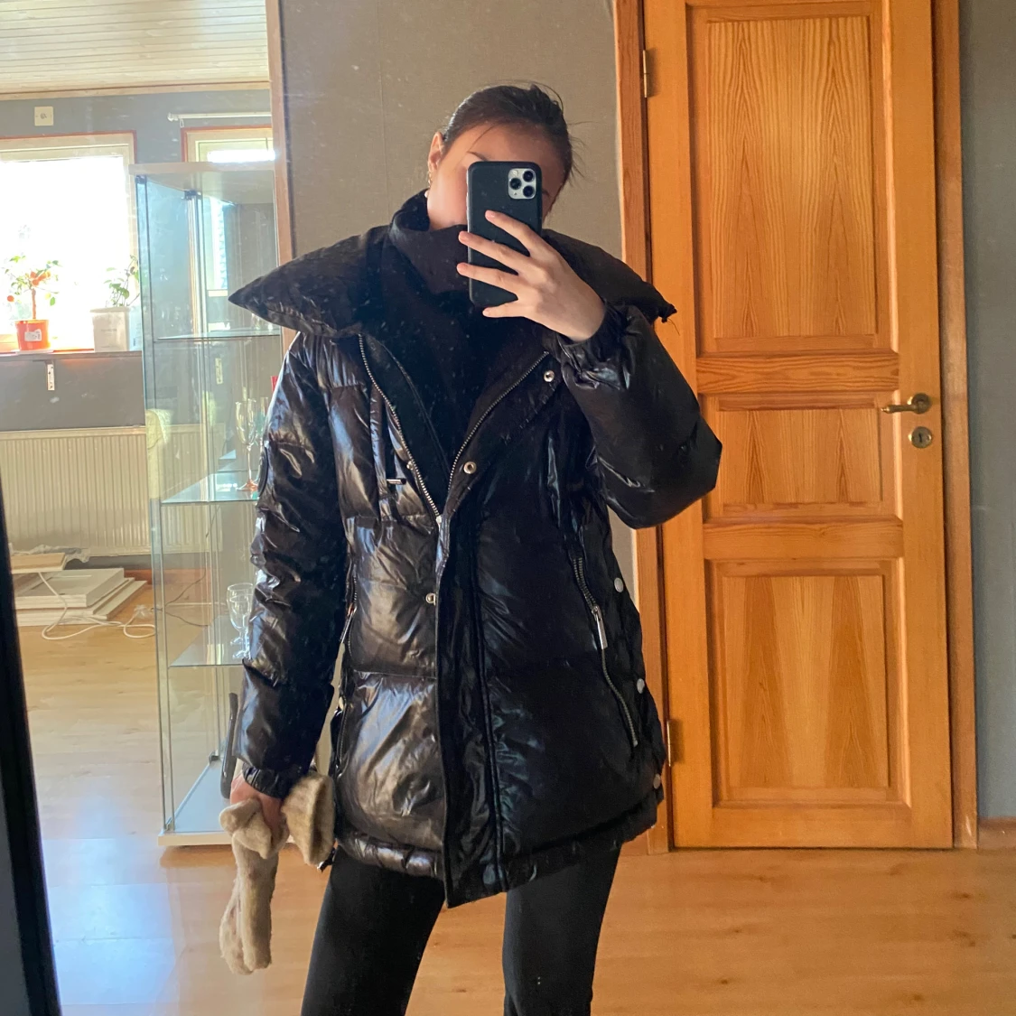 Svart dunjacka Michael Kors XS