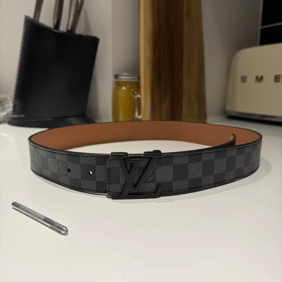 L-V svart rutigt skärp - 4