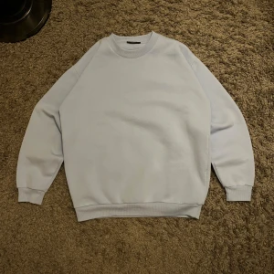 Ljusblå sweatshirt från Smog M - En stilren ljusblå sweatshirt från Smog med relaxed fit. Tröjan har rund hals, ribbade muddar och är tillverkad i mjuk bomull med fleece på insidan. Perfekt för dig som gillar enkel och clean look. Passar dig som vill ha en chill vibe. Storlek M