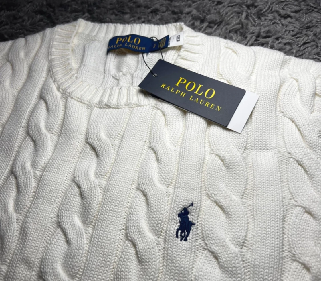 Vit stickad tröja från Polo Ralph Lauren - 2