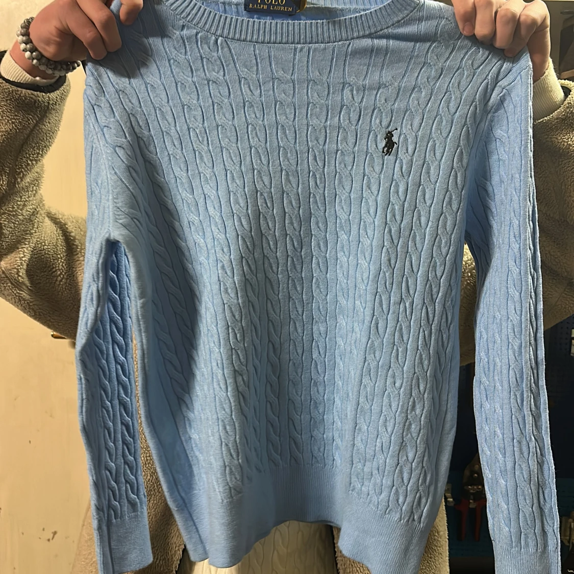 Ljusblå stickad tröja Polo Ralph Lauren - 2