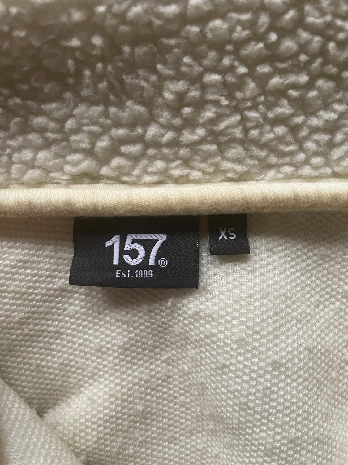 Vit teddyjacka från 157, XS - 3