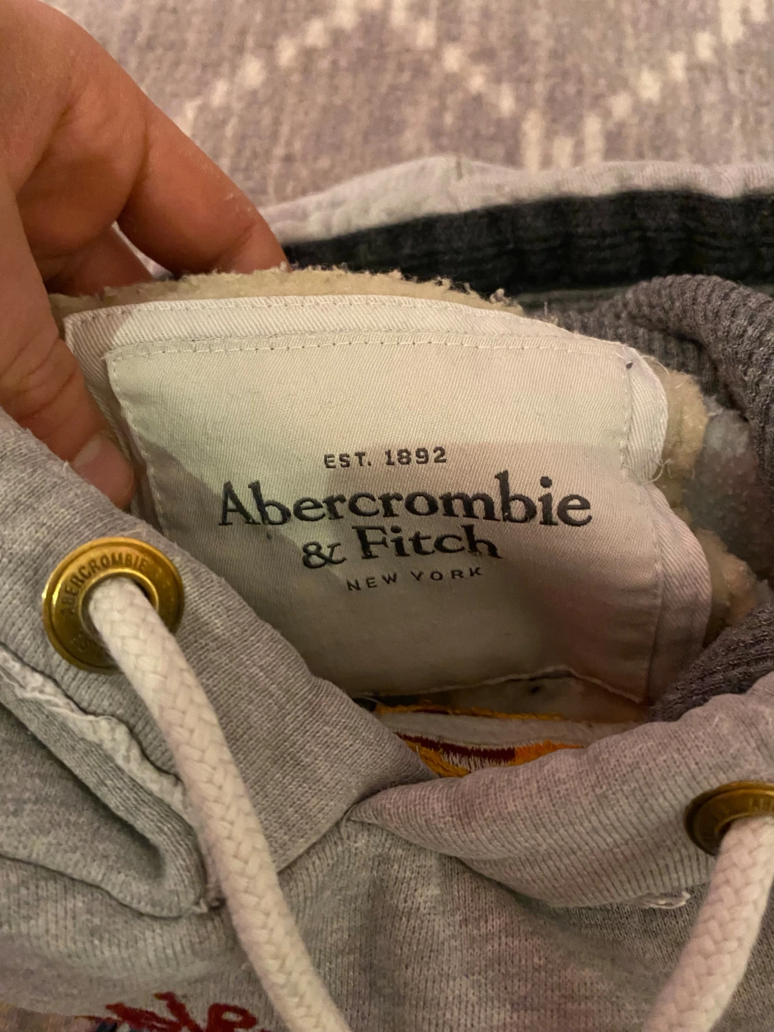 Grå hoodie Abercrombie & Fitch - 2