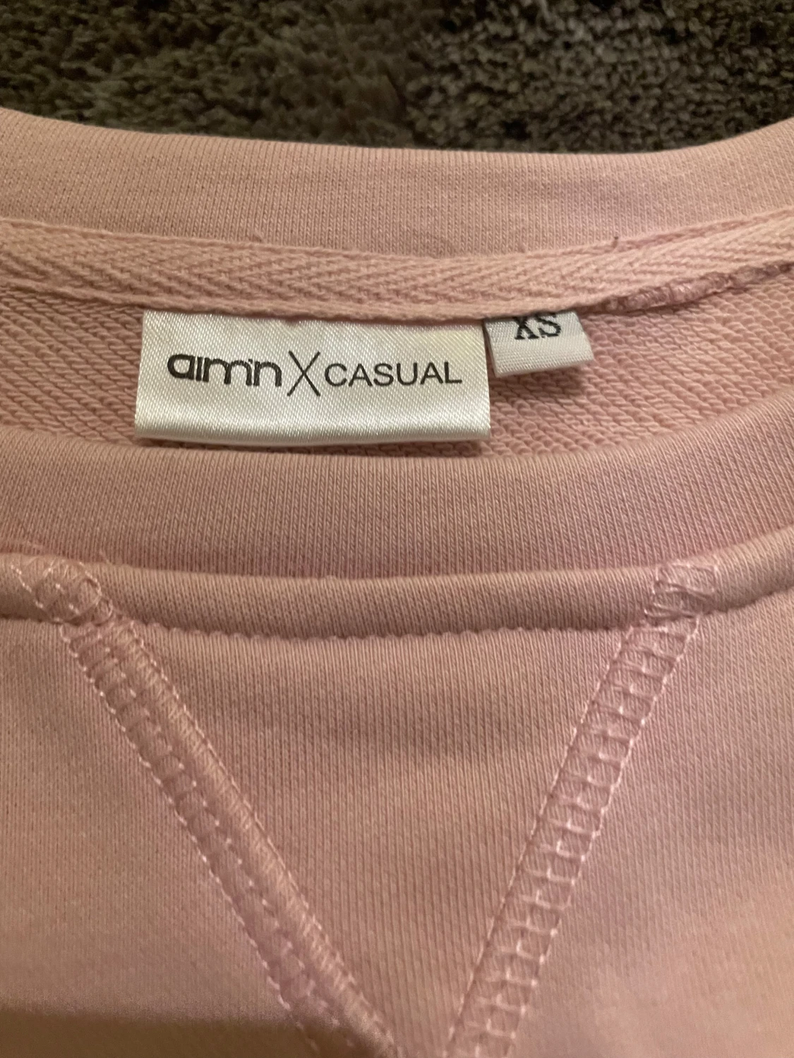 Ljusrosa långärmad tröja Aim'n XS - 1