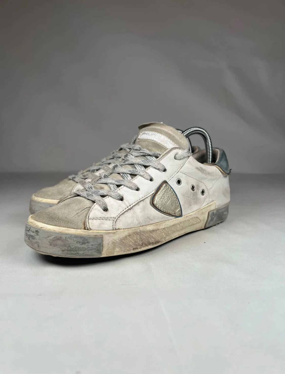 Philippe Model vita sneakers i skinn - 3