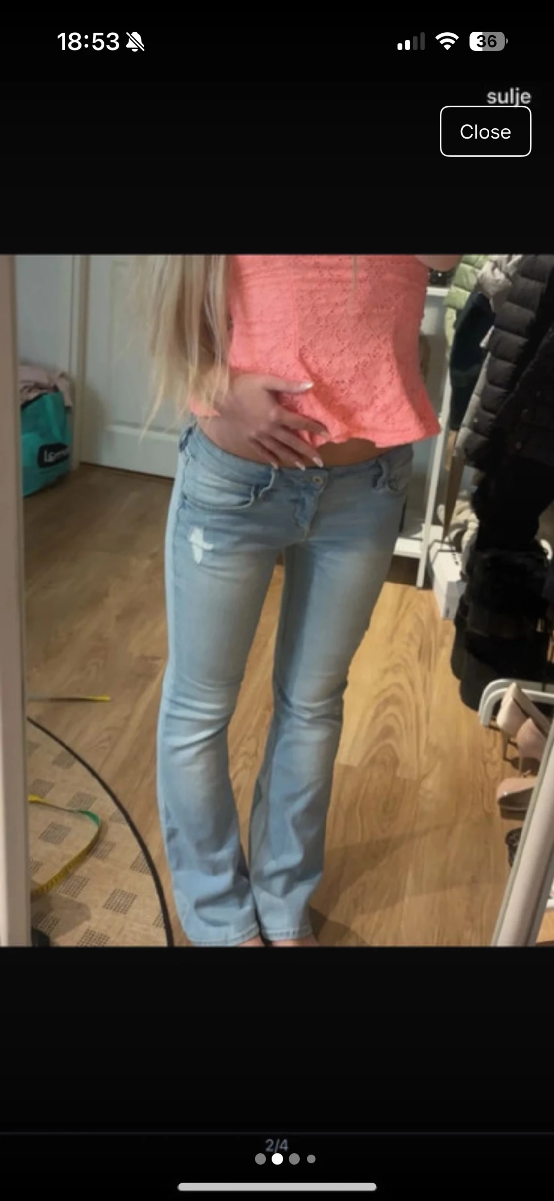 Bootcut ljusblå jeans - 1