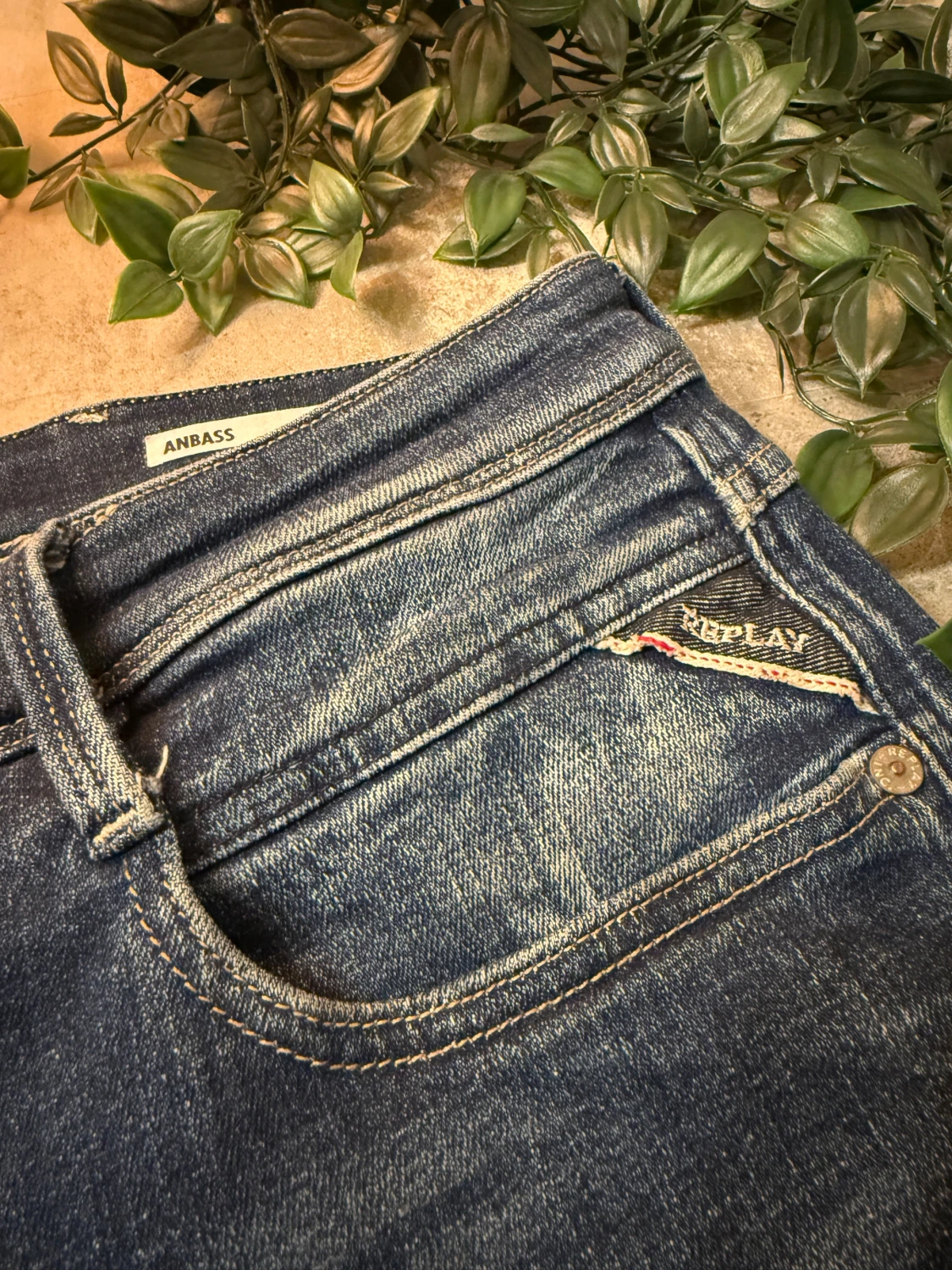 Blå Replay jeans - 4