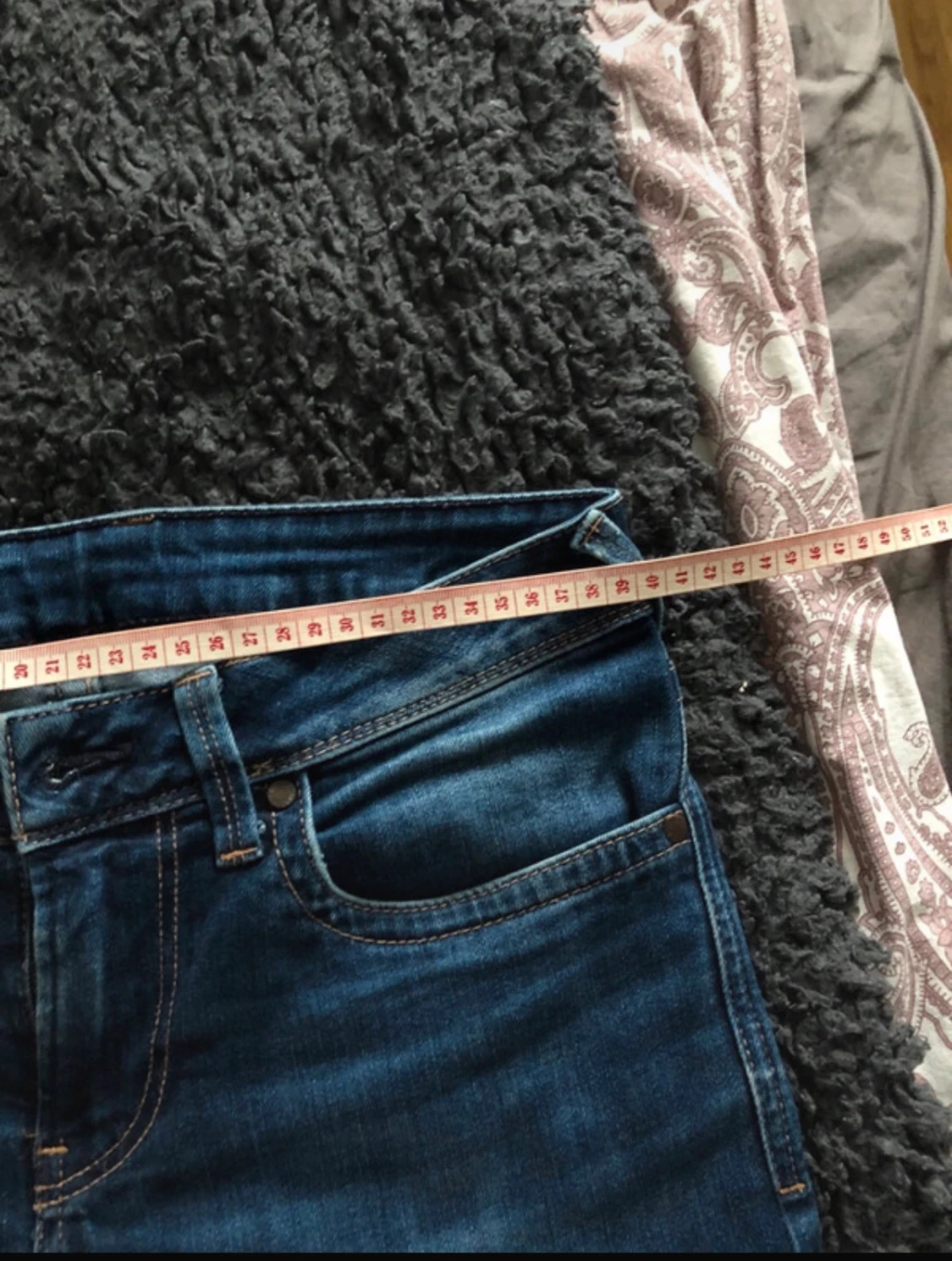 Blå slim low waist Peppe jeans  - 1