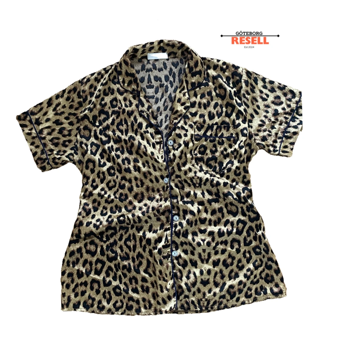 Leopardmönstrad kortärmad pyjamas