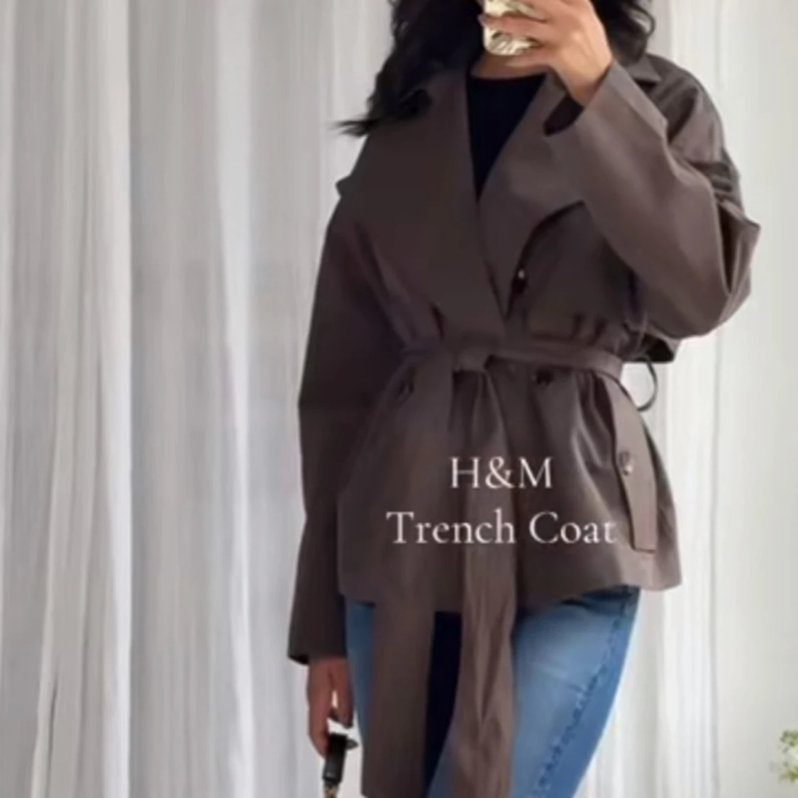 Brun trenchcoat från H&M med bälte