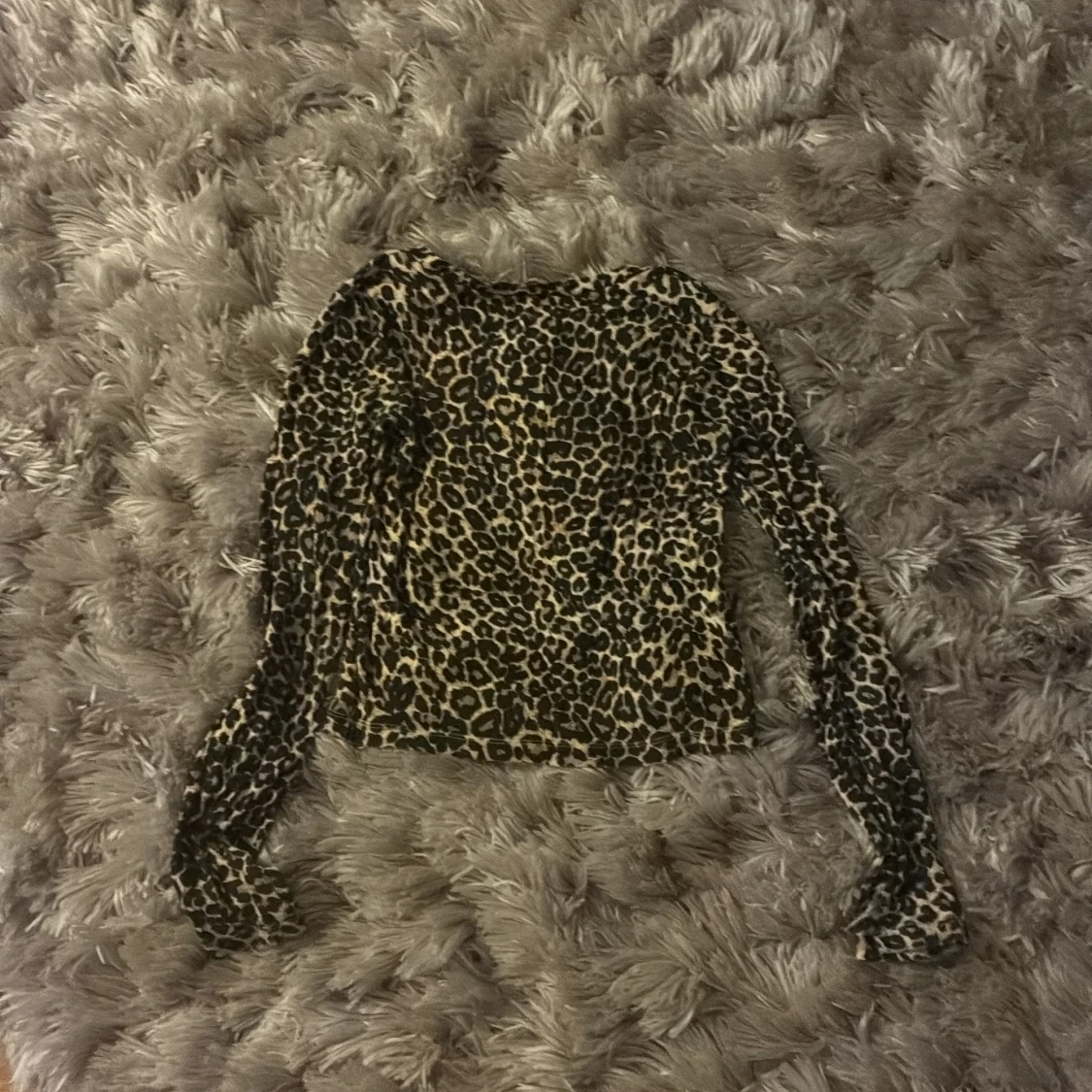 Leopardmönstrad långärmad topp - 1