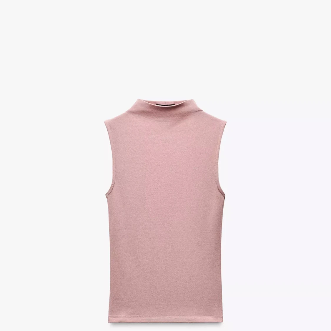 Ljusrosa ärmlös polotopp - 1