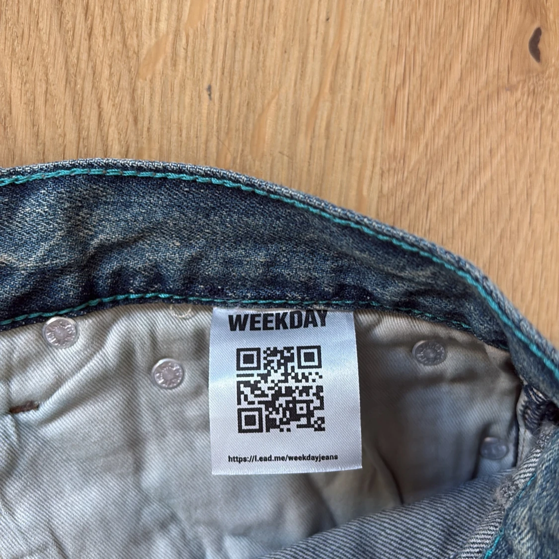 Blå wide jeans från Weekday - 4