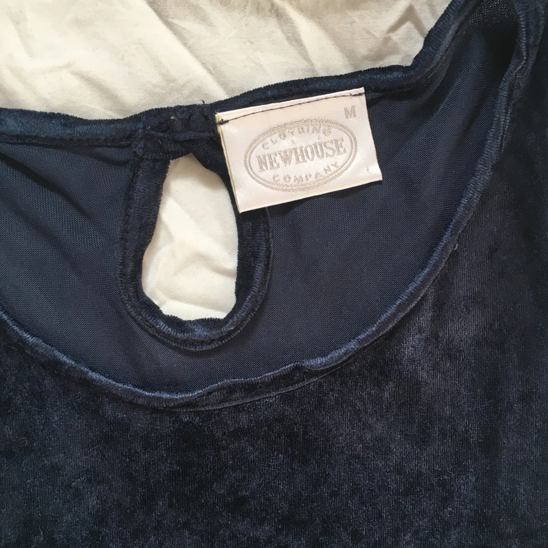 Vintage mörkblå sammetstopp/ linne - 4