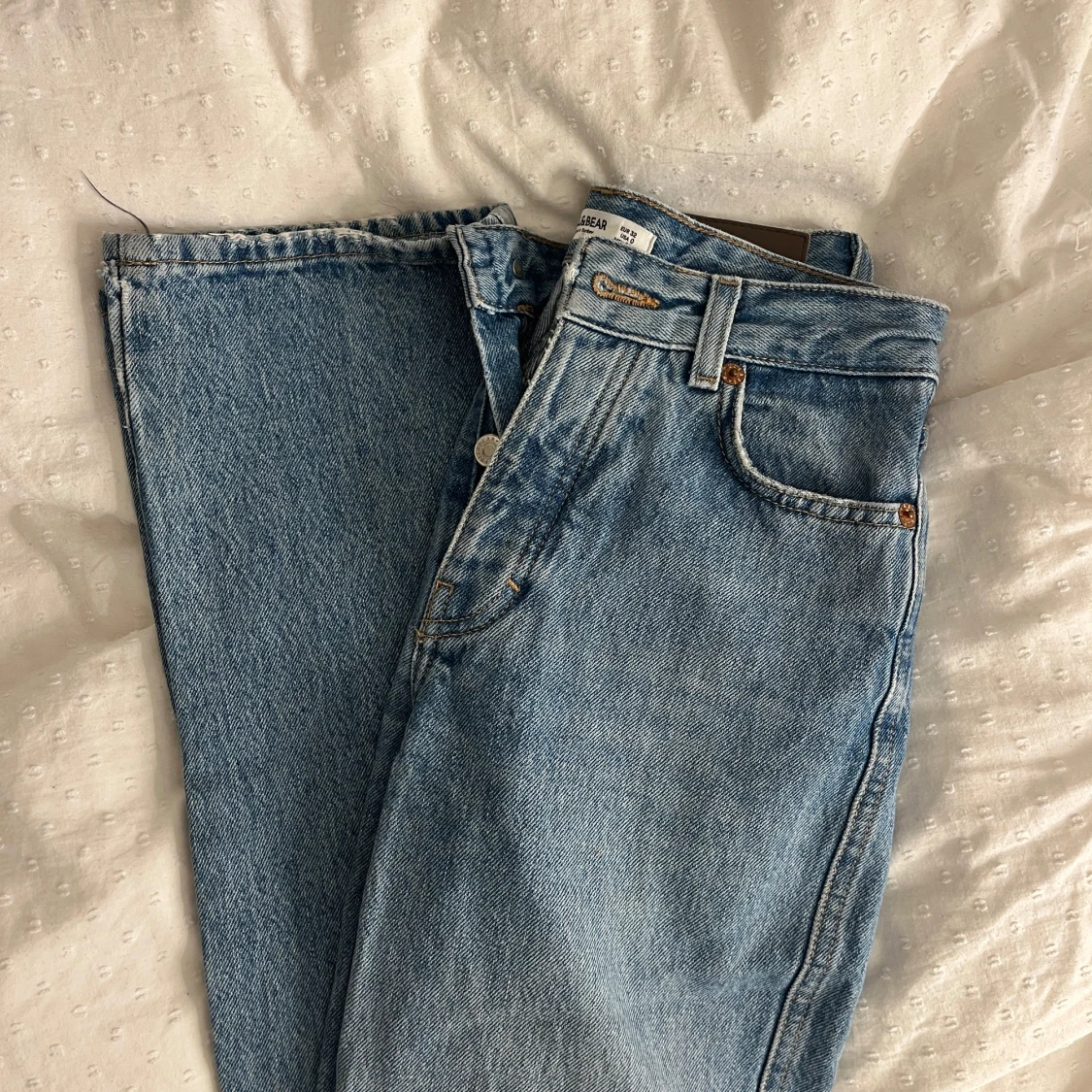 Blåa raka Jeans 