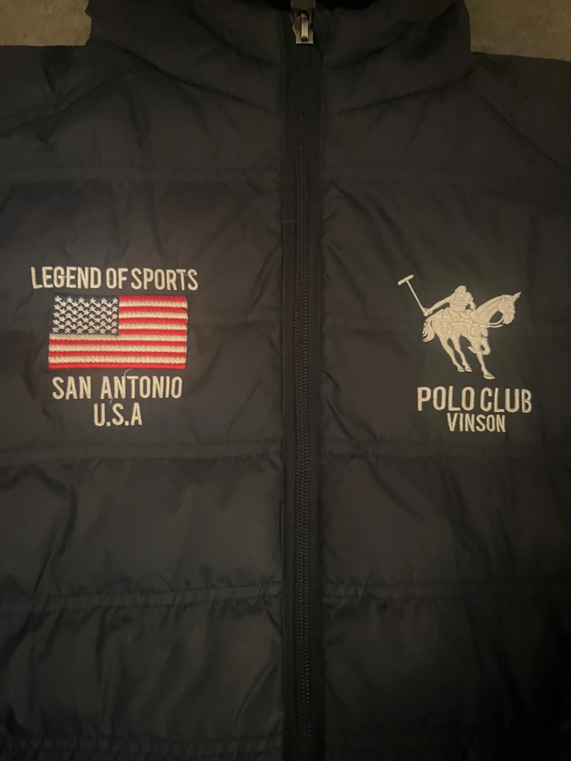 Svart pufferjacka från Vinson Polo Club - 1