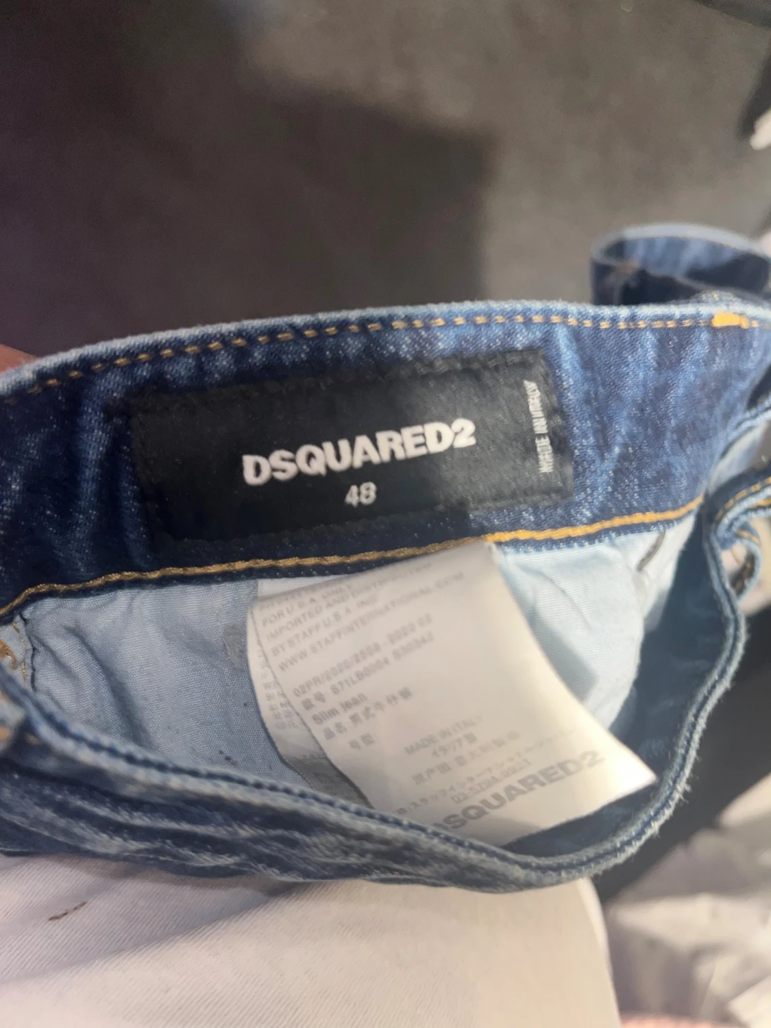 Dsquared2 blå jeans med slitningar - 3