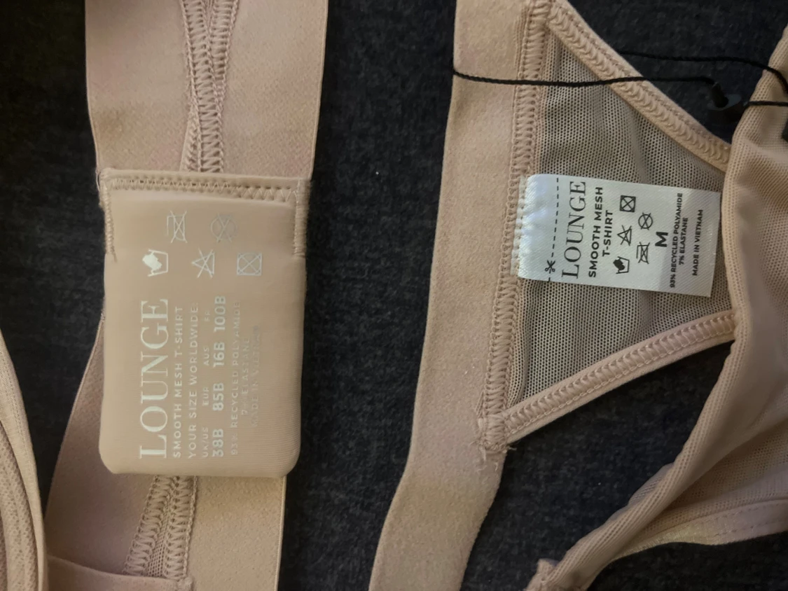 Beige Lounge mesh bh med trosa  - 2