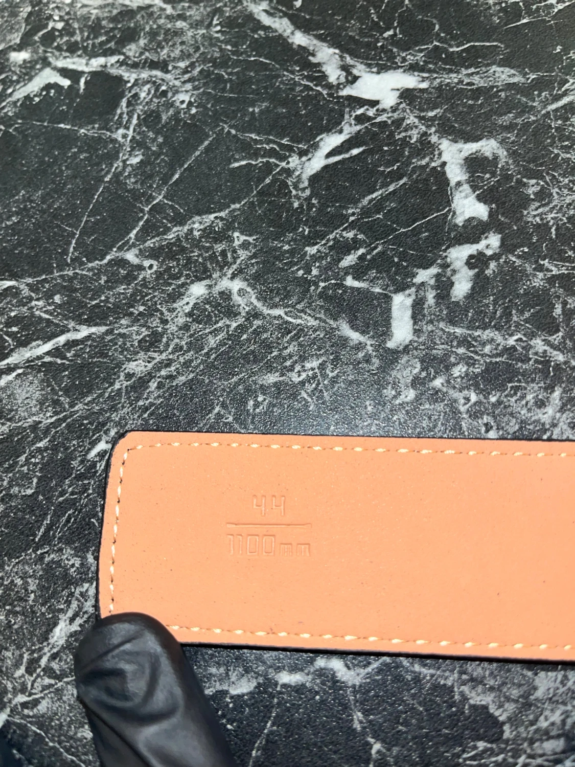 Svart rutig skinnbälte silver - 3