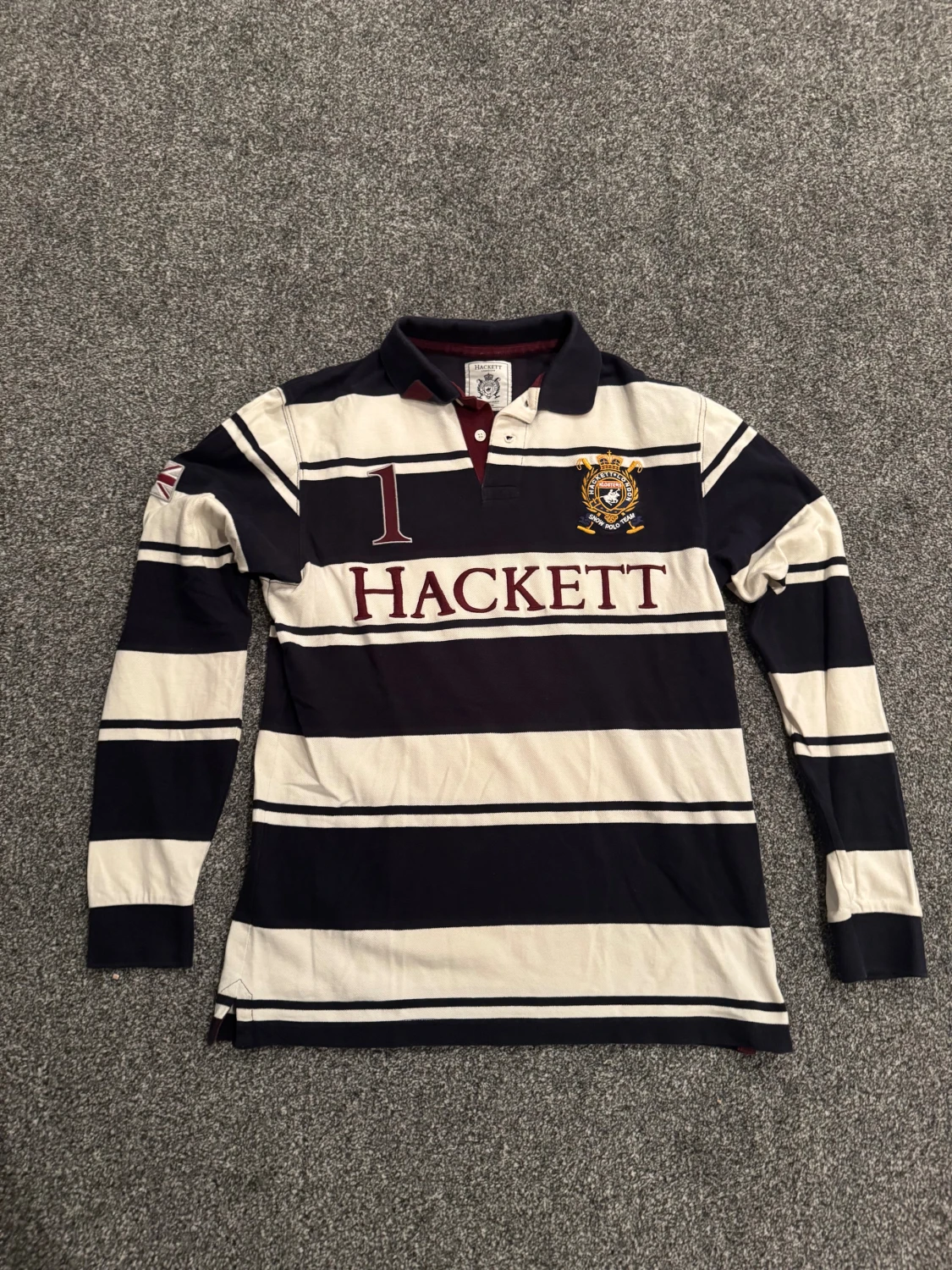 Randig pikétröja från Hackett London