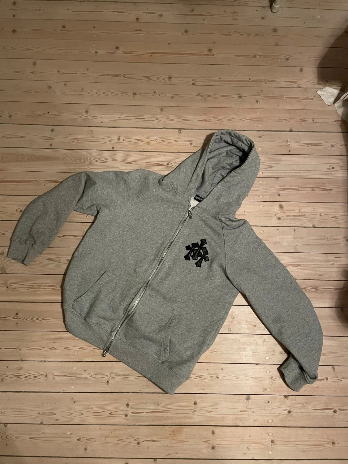 Grå Chrome Hearts zip hoodie - 3