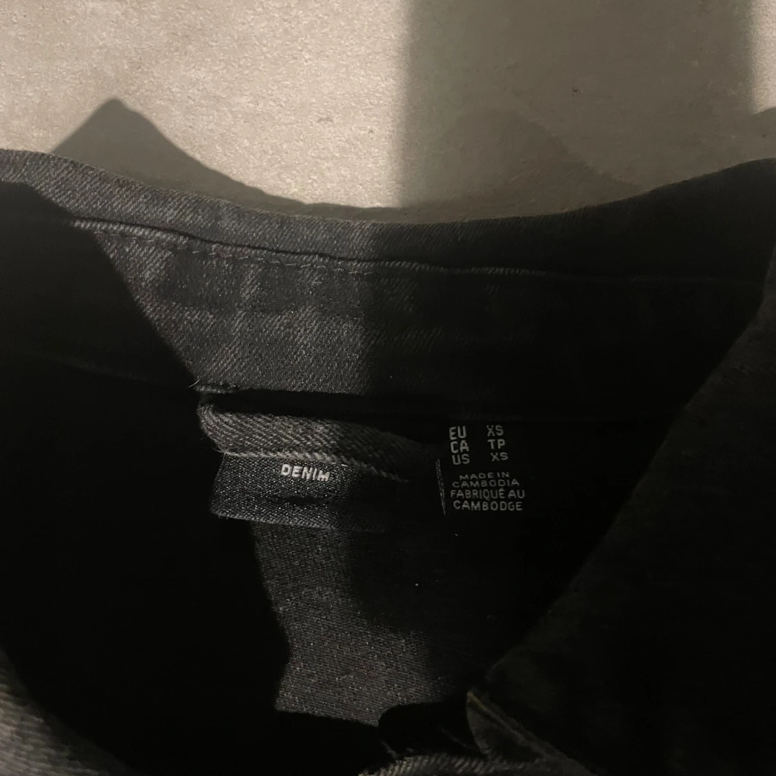 Svart jeansjacka i denim XS - 3